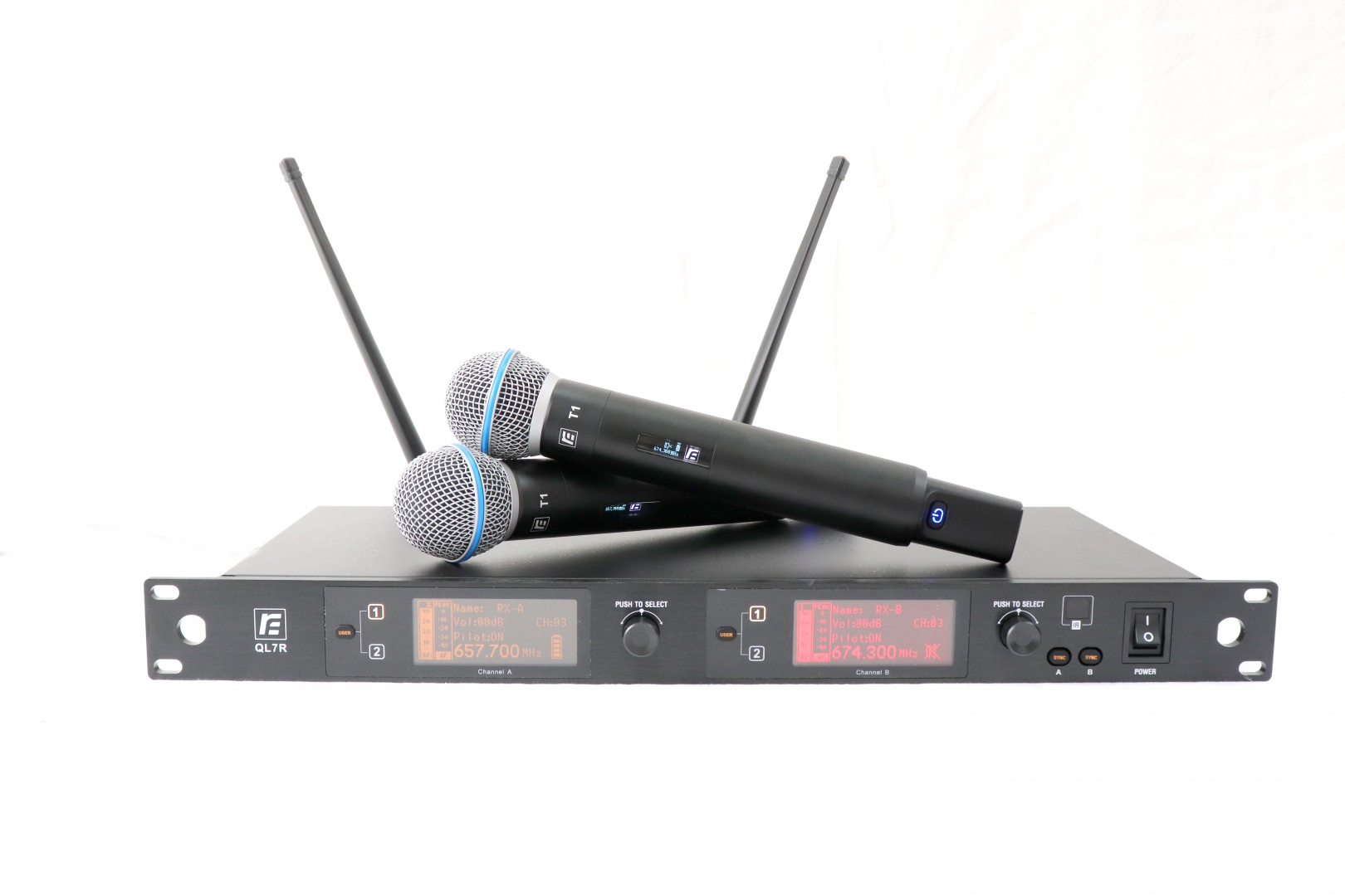 RFIntell QL7R/T1-A 651,800-683,400 МГц 2-канальная радиосистема с 2-мя ручными микрофонами в Набережных Челнах