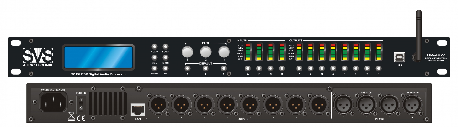 SVS Audiotechnik DP-48W Цифровой процессор: 4 входа 8 выходов в Набережных Челнах