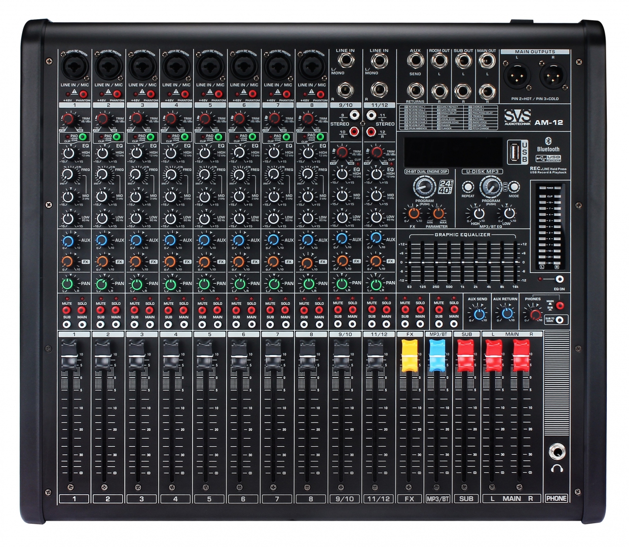 SVS Audiotechnik mixers AM-12 Микшерный пульт аналоговый, 12-канальный в Набережных Челнах