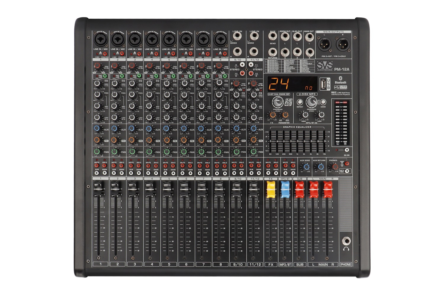 SVS Audiotechnik mixers PM-12A Активный аналоговый микшерный пульт, 12-канальный в Набережных Челнах